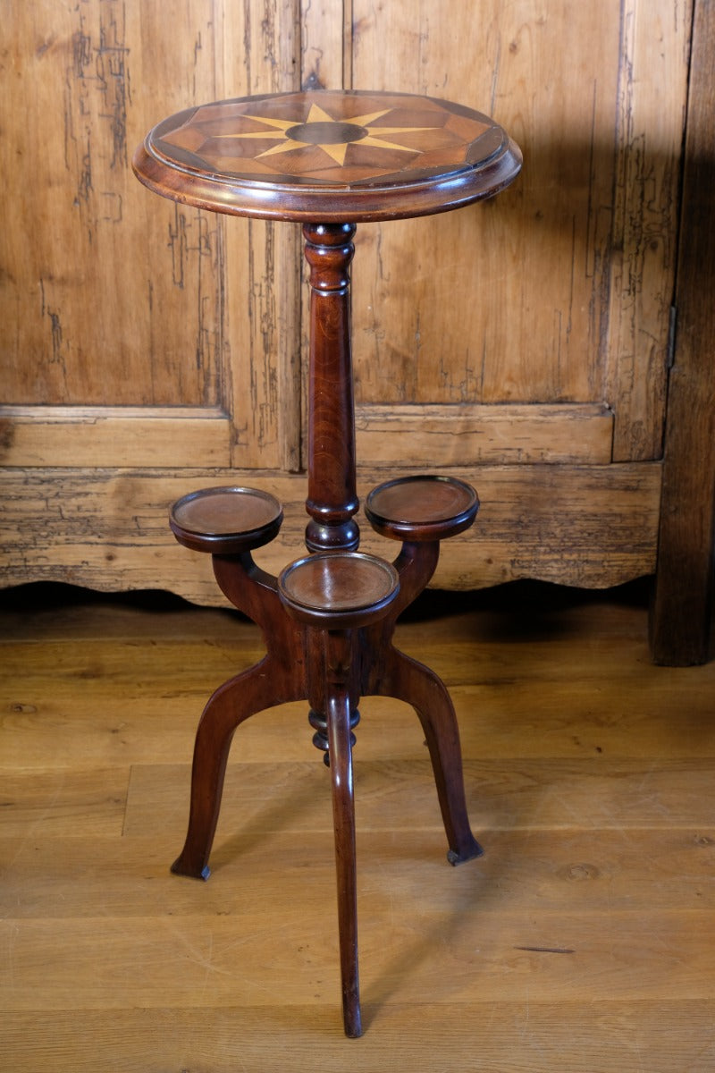 19th Century Mahogany Wine Table With Parquetry Inlay