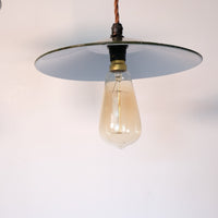 Vintage Mid 20th Century Modern Pendant Lights - Green & Cream