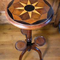 19th Century Mahogany Wine Table With Parquetry Inlay