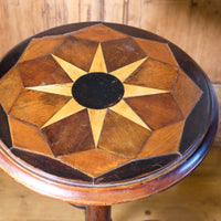 19th Century Mahogany Wine Table With Parquetry Inlay