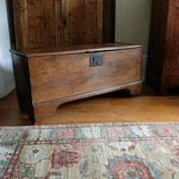 Late 17th Century Six Plank Elm Coffer