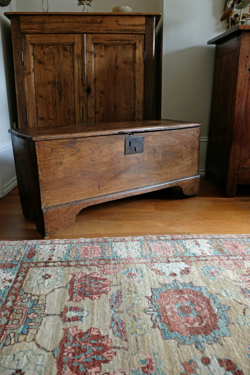 Late 17th Century Six Plank Elm Coffer