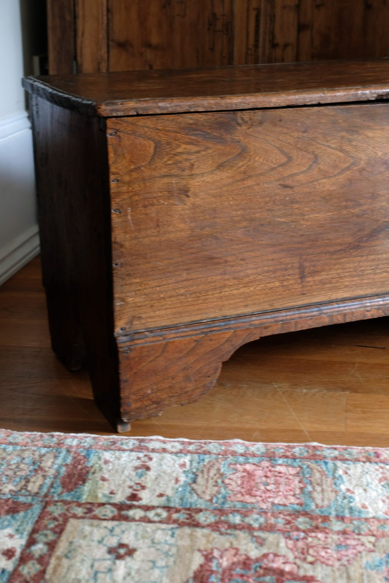 Late 17th Century Six Plank Elm Coffer