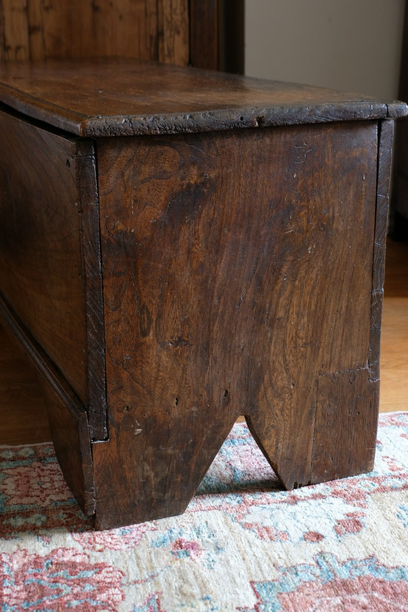 Late 17th Century Six Plank Elm Coffer