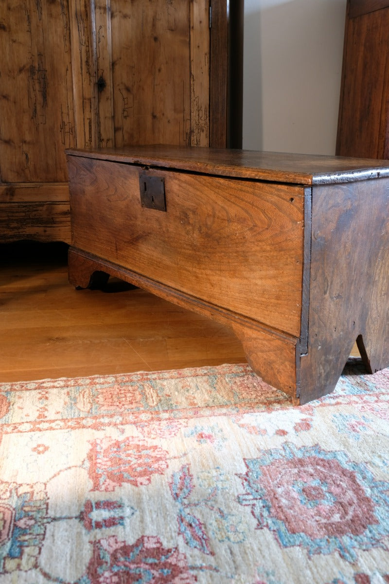 Late 17th Century Six Plank Elm Coffer