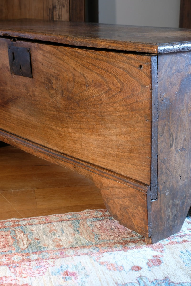 Late 17th Century Six Plank Elm Coffer