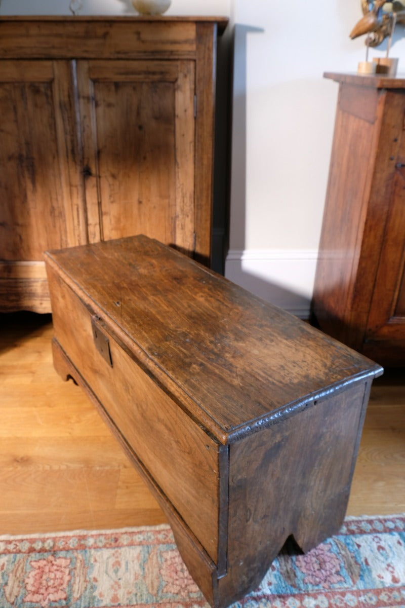 Late 17th Century Six Plank Elm Coffer