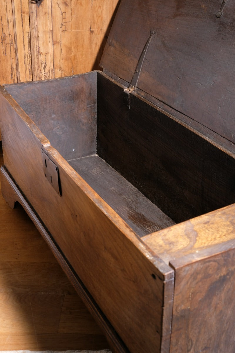 Late 17th Century Six Plank Elm Coffer