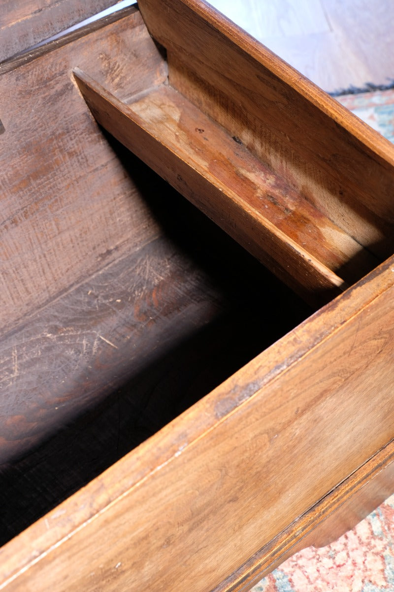 Late 17th Century Six Plank Elm Coffer