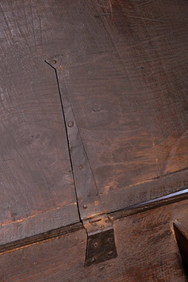 Late 17th Century Six Plank Elm Coffer