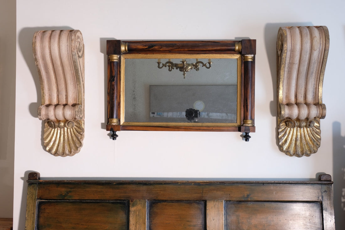 Architectural Pair Of Carved Giltwood Oak Corbels