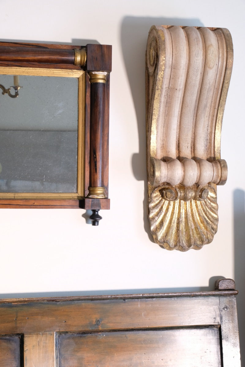 Architectural Pair Of Carved Giltwood Oak Corbels