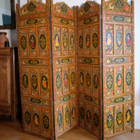 19th Century Folk Art Painted Room Divider