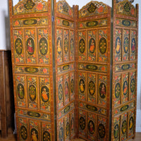 19th Century Folk Art Painted Room Divider