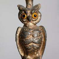 Pair Of Aesthetic Movement Owl Candle Sticks