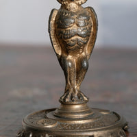 Pair Of Aesthetic Movement Owl Candle Sticks