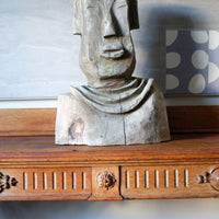 Naïve Folk Art Bust Of A Man In Wood