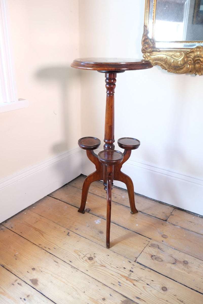 19th Century Parquetry Inlaid Mahogany Wine Table