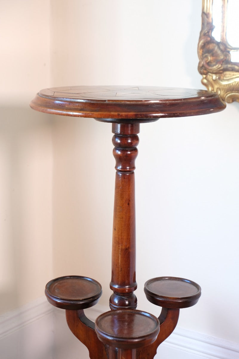 19th Century Parquetry Inlaid Mahogany Wine Table