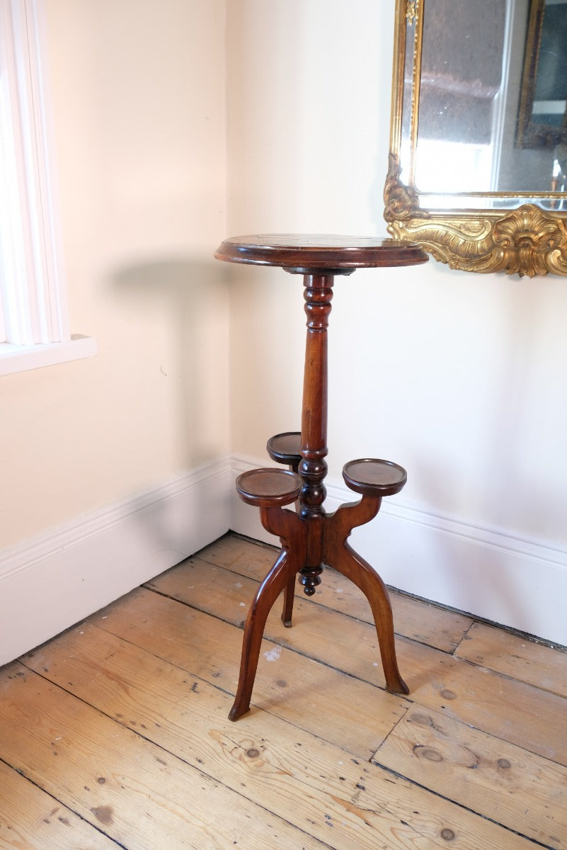 19th Century Parquetry Inlaid Mahogany Wine Table