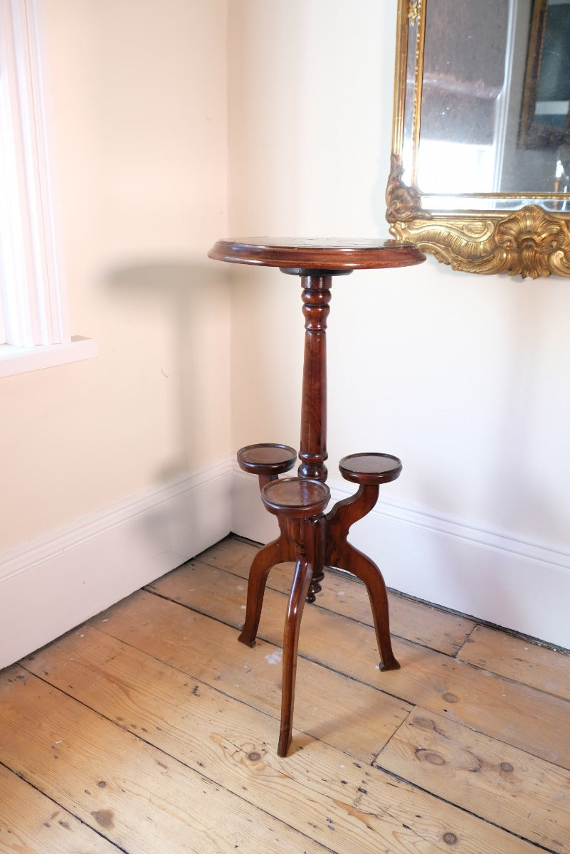 19th Century Parquetry Inlaid Mahogany Wine Table