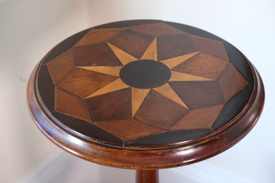 19th Century Parquetry Inlaid Mahogany Wine Table