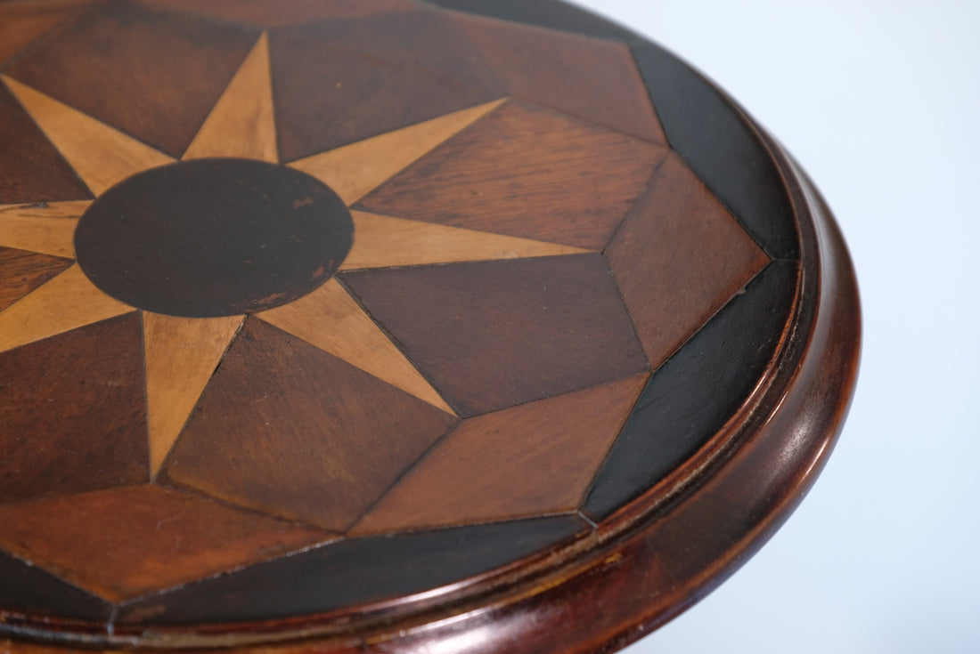 19th Century Parquetry Inlaid Mahogany Wine Table