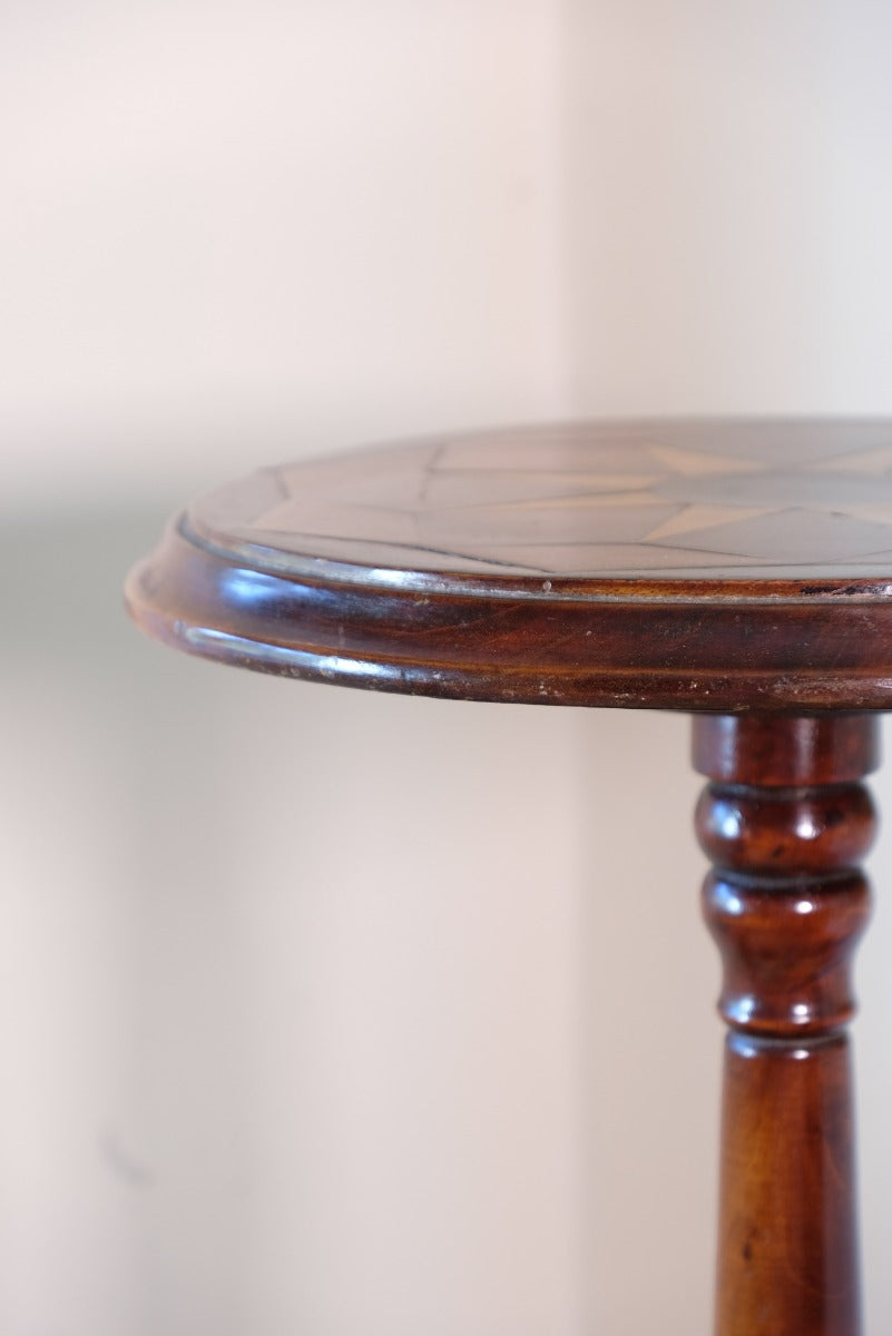 19th Century Parquetry Inlaid Mahogany Wine Table