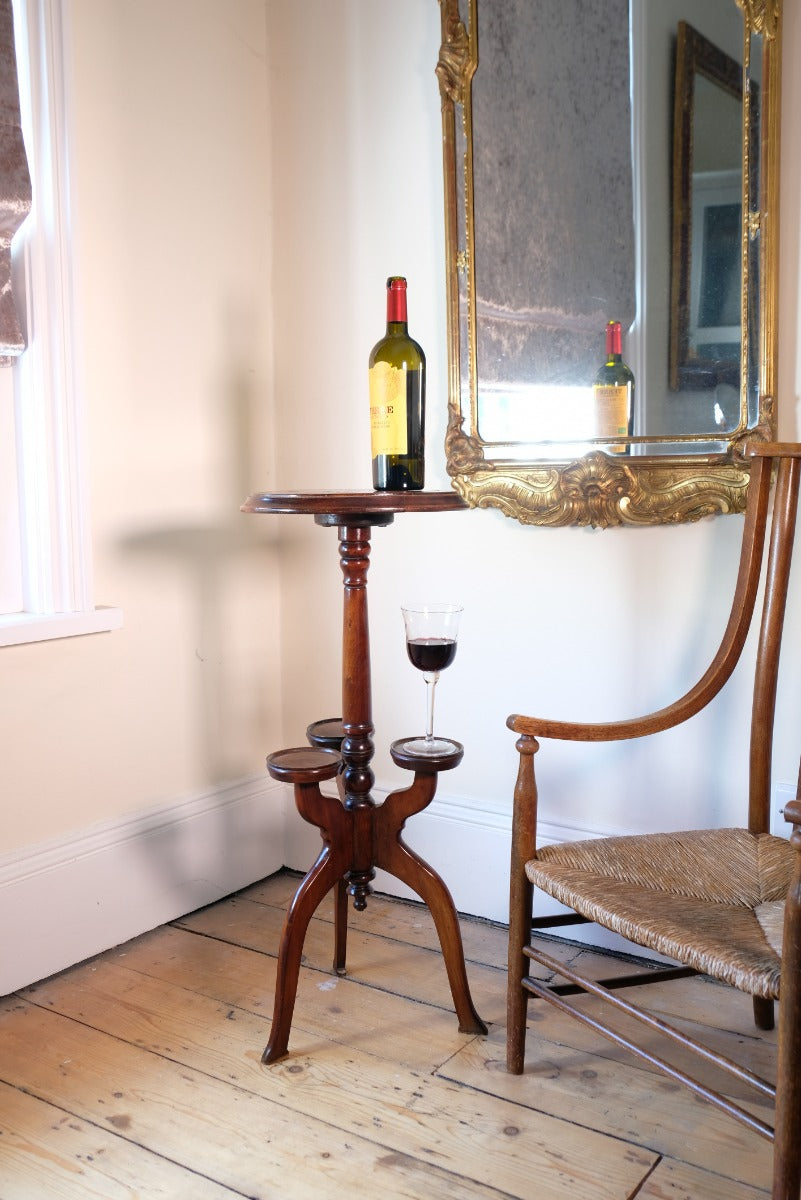 19th Century Mahogany Wine Table With Parquetry Inlay