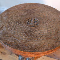 19th Century Anglo Indian Carved Elephant Table