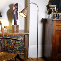 Mid Century Copper & Brass Articulated Standard Lamp