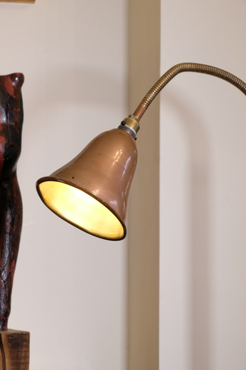 Mid Century Copper & Brass Articulated Standard Lamp