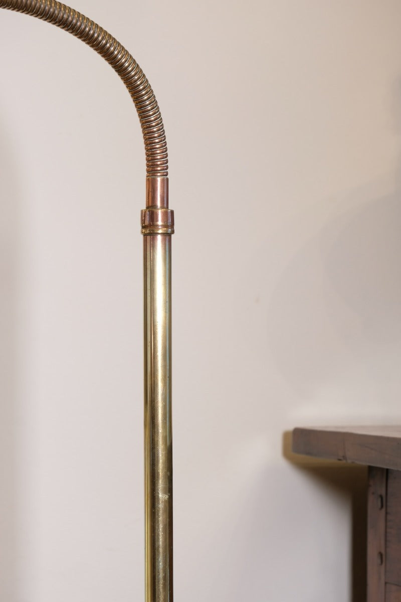 Mid Century Copper & Brass Articulated Standard Lamp