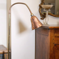 Mid Century Copper & Brass Articulated Standard Lamp