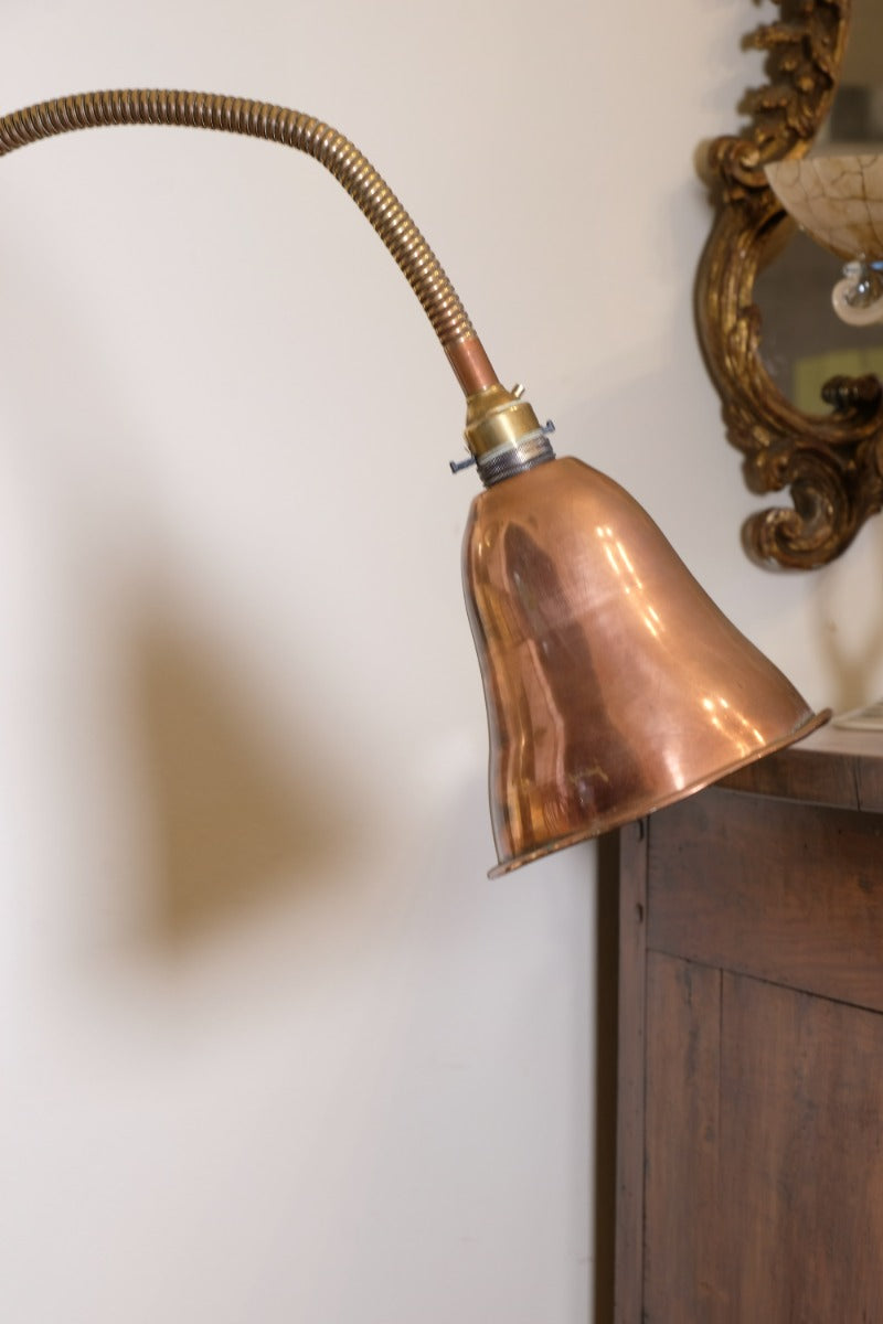 Mid Century Copper & Brass Articulated Standard Lamp