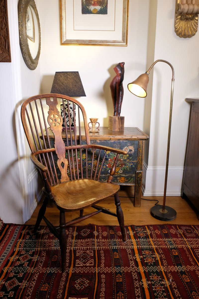 Mid Century Copper & Brass Articulated Standard Lamp