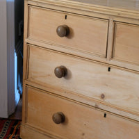 Antique Pine Chest Of Drawers On Pedestal Base