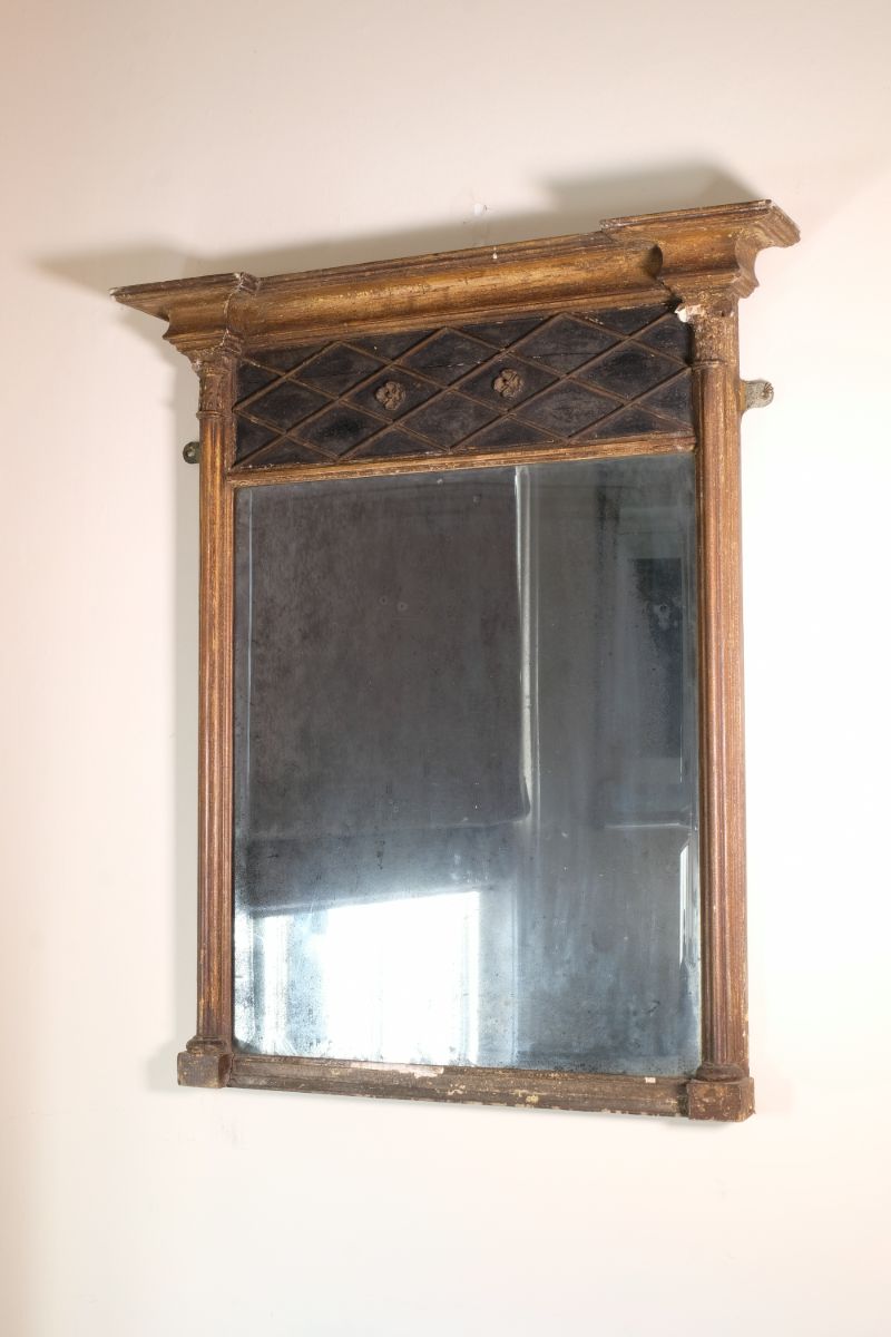 Regency Pier Mirror With Original Foxed Mirror Circa 1820s