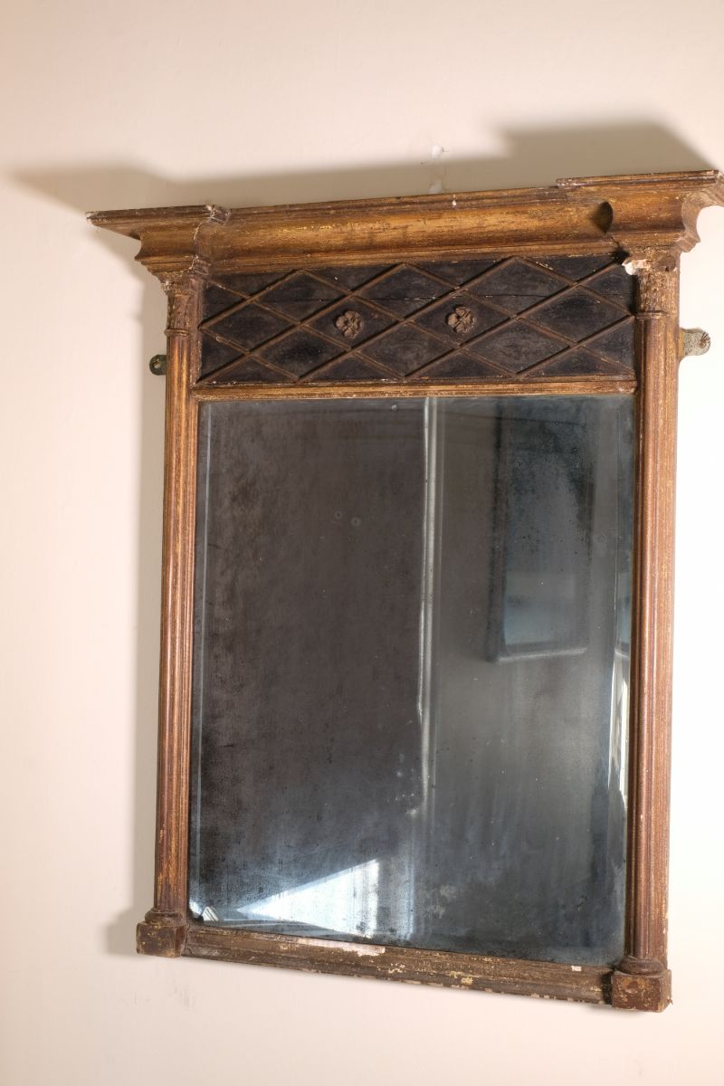 Regency Pier Mirror With Original Foxed Mirror Circa 1820s