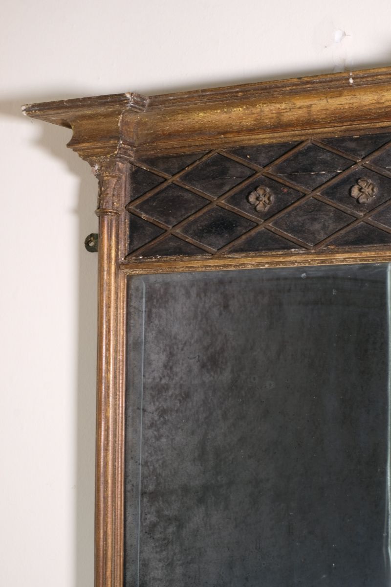 Regency Pier Mirror With Original Foxed Mirror Circa 1820s