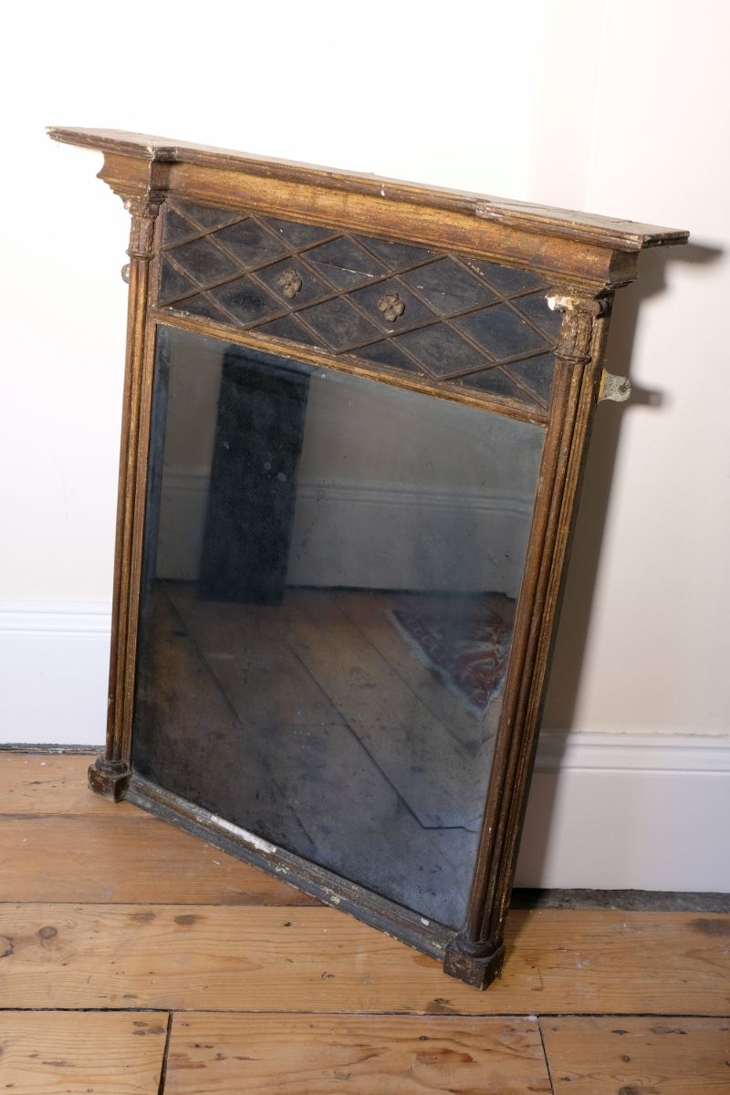 Regency Pier Mirror With Original Foxed Mirror Circa 1820s