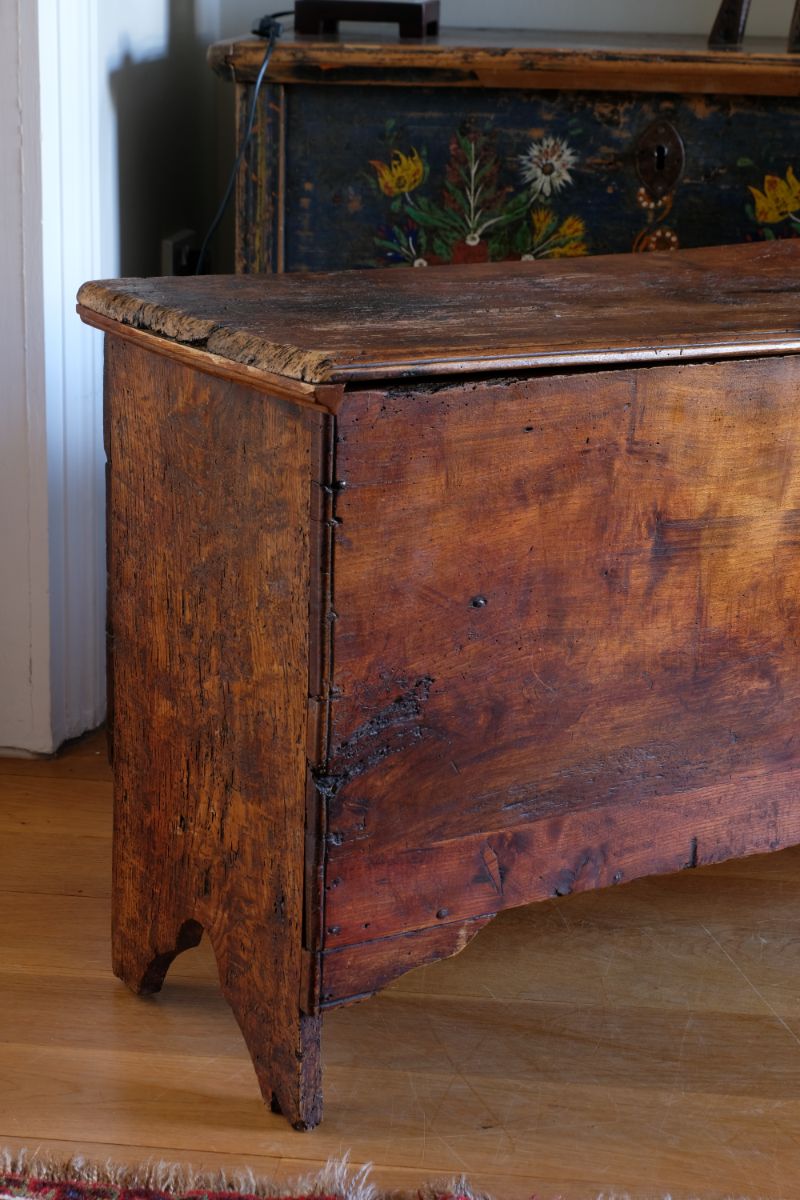 Elm Six Plank Coffer Dated to 1781