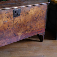 Elm Six Plank Coffer Dated to 1781