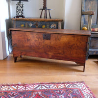 Elm Six Plank Coffer Dated to 1781