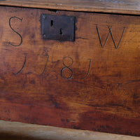 Elm Six Plank Coffer Dated to 1781