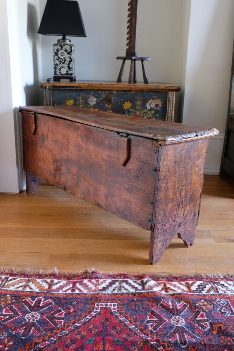 Elm Six Plank Coffer Dated to 1781