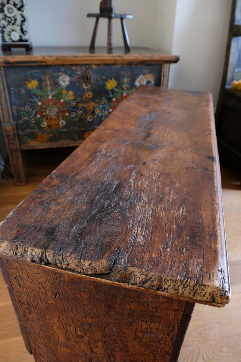 Elm Six Plank Coffer Dated to 1781