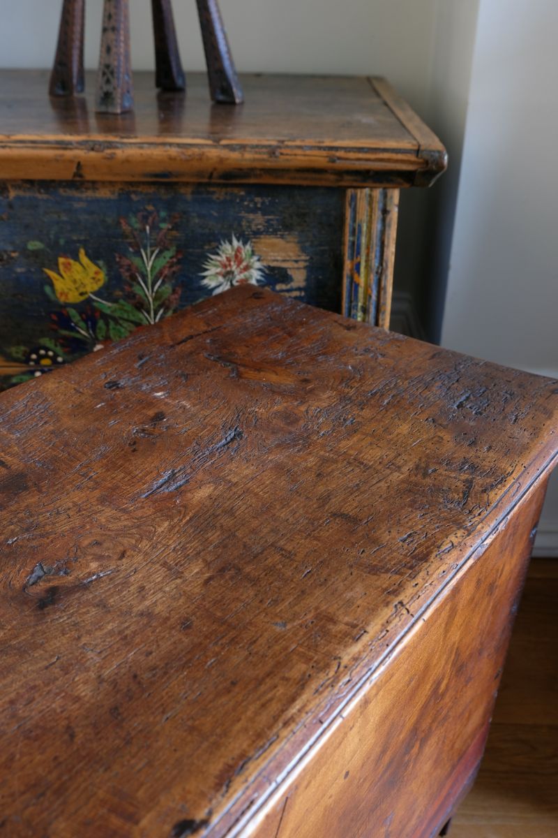 Elm Six Plank Coffer Dated to 1781