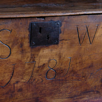 Elm Six Plank Coffer Dated to 1781