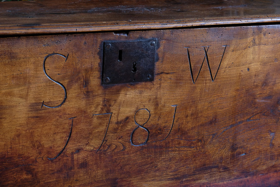 Elm Six Plank Coffer Dated to 1781